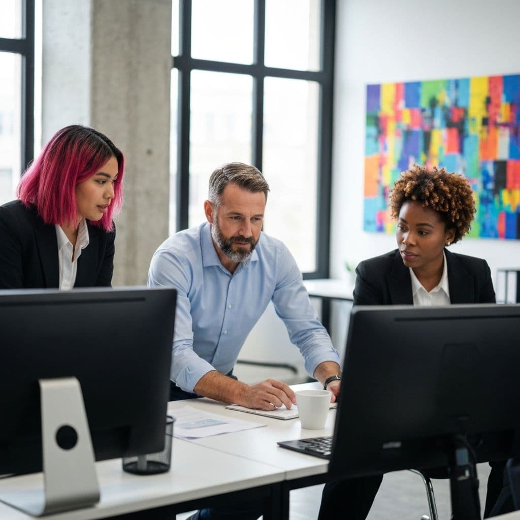Bitropix team collaborating in modern office
